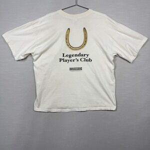 Horseshoe Casino Shirt Men XL White Stained Yellowed Legendary Players Club